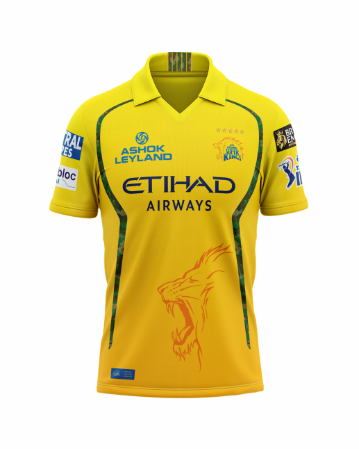 CHENNAI SUPER KINGS AUTHENTIC FAN JERSEY IPL 2026 KIDS DHONI 7 H/S
